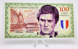 Polymer Banknote: Alain Delon, French actor  ~ Fantasy - $9.40