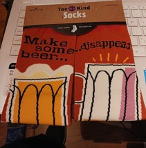 Hallmark Toe of a Kind Crew Socks, Make Some Beer Disappear! - One Size - £6.99 GBP