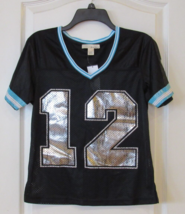 Derek Heart Short Sleeve V-neck Mesh Top Black Women&#39;s JR Sz S NWT MSRP$24 - $246.03 MXN