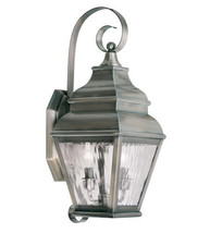 Livex 2602-29 2 Light Outdoor Wall Lantern in Vintage Pewter - £472.44 GBP