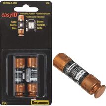 Bussmann EasyID 15 amps Dual Element Time Delay Fuse 2 pk BP/FRN-R-15ID - $16.95