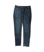 Just Black Size 28 Skinny Jeans Frayed Hem Stretch Dark Wash Made in USA - $47.85 CAD