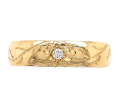 Authenticity Guarantee

14k Gold Hand Engraved Wide Genuine Natural Diamond W... - $969.21