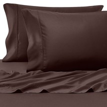 Pure Beech Modal Sateen 400 Thread King Pillowcases Chocolate New Set of 2 - £19.26 GBP