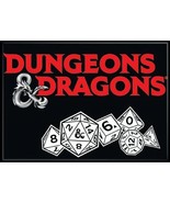Dungeons &amp; Dragons Game Name Logo Above Assorted Dice Refrigerator Magne... - £3.13 GBP