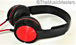 NEW! DJ Style Stereo Headphones HQ Sound Home Audio Studio Phone Tablet PC Red - £9.33 GBP