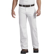 Genuine Dickies Men&#39;s Regular Fit Regular Painter Pant White Size 40X32 - $28.70