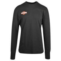 Harley-Davidson Men&#39;s T-Shirt Black Motorcycle Logo Print Long Sleeve (S40) - £26.57 GBP