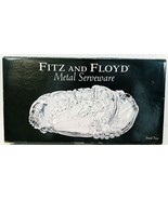 Fitz &amp; Floyd Serveware Bread Tray With COA Metal 12&quot; x 6&quot; Floral Motif IOB - $15.43 CAD