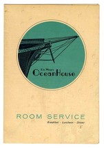 Del Webb&#39;s Ocean House Room Service Menu San Diego California 1960&#39;s - £37.17 GBP