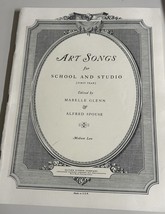 Art Songs for School and Studio First Year Medium Low Voice Staple Bound... - $11.88