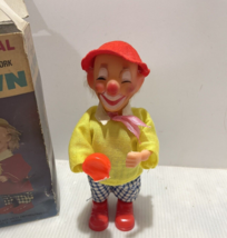 Vintage Circus Clown Wind Up Toy Playing Musical Maracas Tested Working - €12,19 EUR