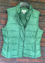 Green Goose Down Vest Small Zipper Pockets Snaps No Hood Sleeveless Jack... - $38.10 CAD