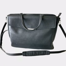 Tumi Black Leather Laptop Notebook Carry-on Shoulder Bag - $32.73