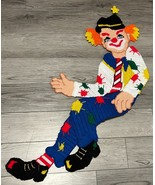 VTG Cross Stich 36&quot; Hobo Clown Multicolor Beautiful Pattern Must Have - £27.47 GBP