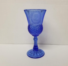 Avon Fostoria Blue Cobalt Presidential Coin Goblet Vintage Coin Glass - £5.41 GBP