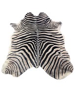 Dark Genuine Zebra Cowhide Rug (flanks are dark grey) Size: 7.2x6 feet Z... - €193,37 EUR