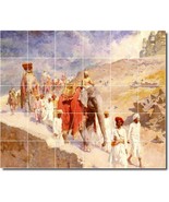 Edwin Weeks Village Painting Ceramic Tile Mural BTZ09565 - $410.31 CAD+