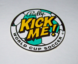 World Cup Soccer Kick Me Pinball Machine Decal Sticker Promo Original Vi... - $10.91