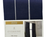 Everhome Milo Stripe Rod Pocket Back Tab Panel 50x95in Light Filtering M... - £24.68 GBP