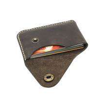 Leather Front Pocket Minimalist Card Case Slim Wallet business card hold... - $32.76