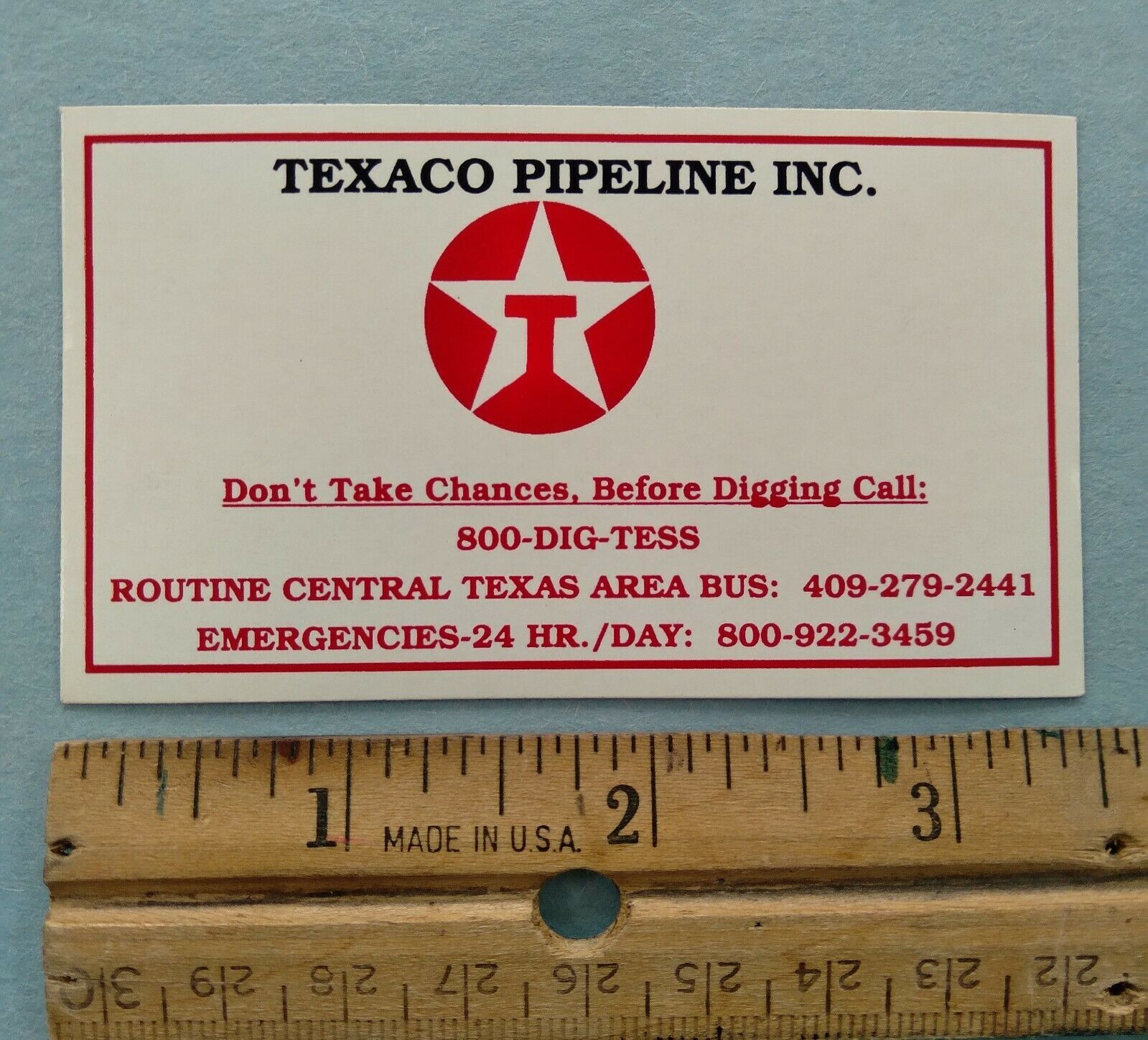 classic TEXACO Pipeline 1990&#39;s STAR logo thin refrigerator MAGNET - $1.99