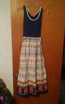 015 Vintage Dreamaway Dress Floral 1960&#39;s Dutch Look Sleeveless Cute - $39.59