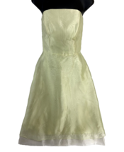 Women&#39;s Size 4 After Six Kiwi Green Fit &amp; Flare Cocktail Sheer Strapless... - £15.12 GBP