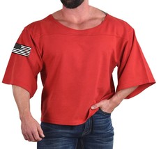Vintage Rag Top In Red  With Arm Flag Design - £32.01 GBP+