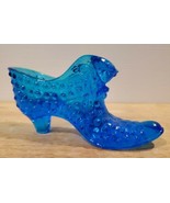 Vintage Fenton Cobalt Blue Hobnail Glass Shoe Cat Head - £6.91 GBP