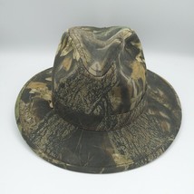OUTDOOR CAP Mossy Oak Camo Canvas Stiff Brim Safari Hat Size Medium - NEW - $23.74