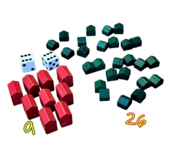 Monopoly Deluxe Edition Wooden Hotels and Houses Replacement Pieces + Dice 1998 - £5.34 GBP