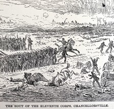 Route Of 11th Corps Chancellorsville Civil War 1882 Victorian Military Art DWAA8 - £15.98 GBP