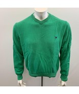 American Eagle Outfitters Men&#39;s Green V Neck Sweater Long Sleeve Pull ov... - $148.98 MXN