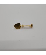 Vintage Gold Tone Ground Breaking Round Point Shovel T-Bar Handle Pin - £10.98 GBP