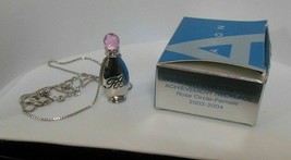 Vintage Avon President&#39;s Recognition achievement Necklace Rose Circle 2003-2004 - $15.83