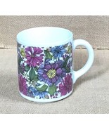 Vintage Jahre Bareuther Waldsassen Bavaria Purple Flowers Floral Mug Cup - $9.90