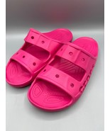 Crocs Slide Sandals Womens Size 11 Pink Comfort Slip On - $405.69 MXN
