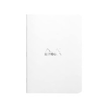 Rhodia Staplebound A5 Lined Notebook - White  - £8.07 GBP