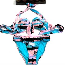 EUC Seafolly Australia Tropical Sunset Print Bikini 2pc Set Size 6 - £39.11 GBP