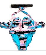EUC Seafolly Australia Tropical Sunset Print Bikini 2pc Set Size 6 - £38.54 GBP