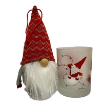 Gnome Ornament and Glass 10 Oz Frosted Drinking - $369.07 MXN