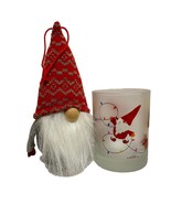 Gnome Ornament and Glass 10 Oz Frosted Drinking - $369.07 MXN