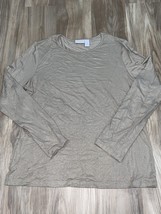 Size 1 Chicos Women’s Long Sleeve Gold Metallic Top - $12.86