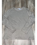 Size 1 Chicos Women’s Long Sleeve Gold Metallic Top - $17.51 CAD