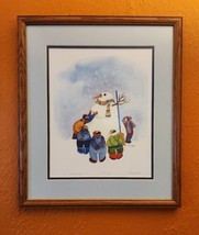 Snowman Barbara Lavallee 1985 Hand Signed Limited Edition Framed Print 819/950  - £174.53 GBP