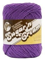 Lily Sugar&#39;n Cream Yarn  Solids Black Currant - $15.09