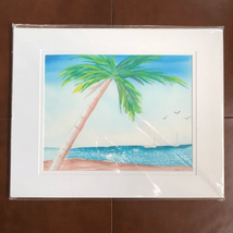 Palm on Sparkling Water Matted Unframed Picture - €23,32 EUR