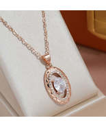 14K Gold Plated Elegant Handmade Necklace with Zircon, Classic  Design - $36.80+