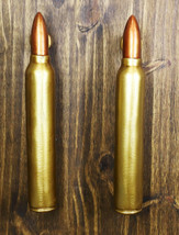 Set of 2 Oversized Faux Hunter Rifle Bullet Casings Barn Door Bar Pull H... - $39.99